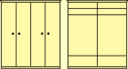 Biomöbel Schrank 4-türig