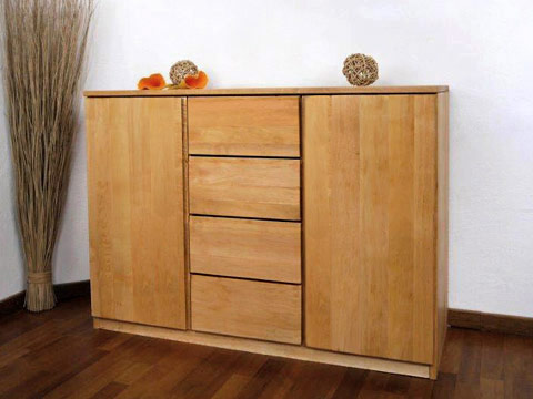 Sideboard Carlos 2-türig 4 Schubkästen